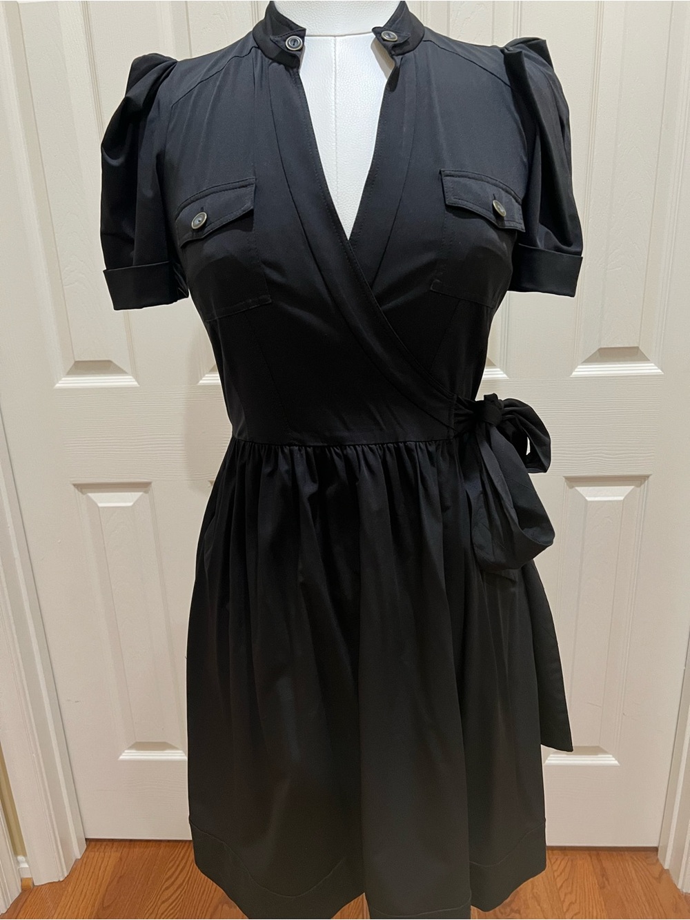 DVF Women’s Sculpture Sleeve Wrap Dress